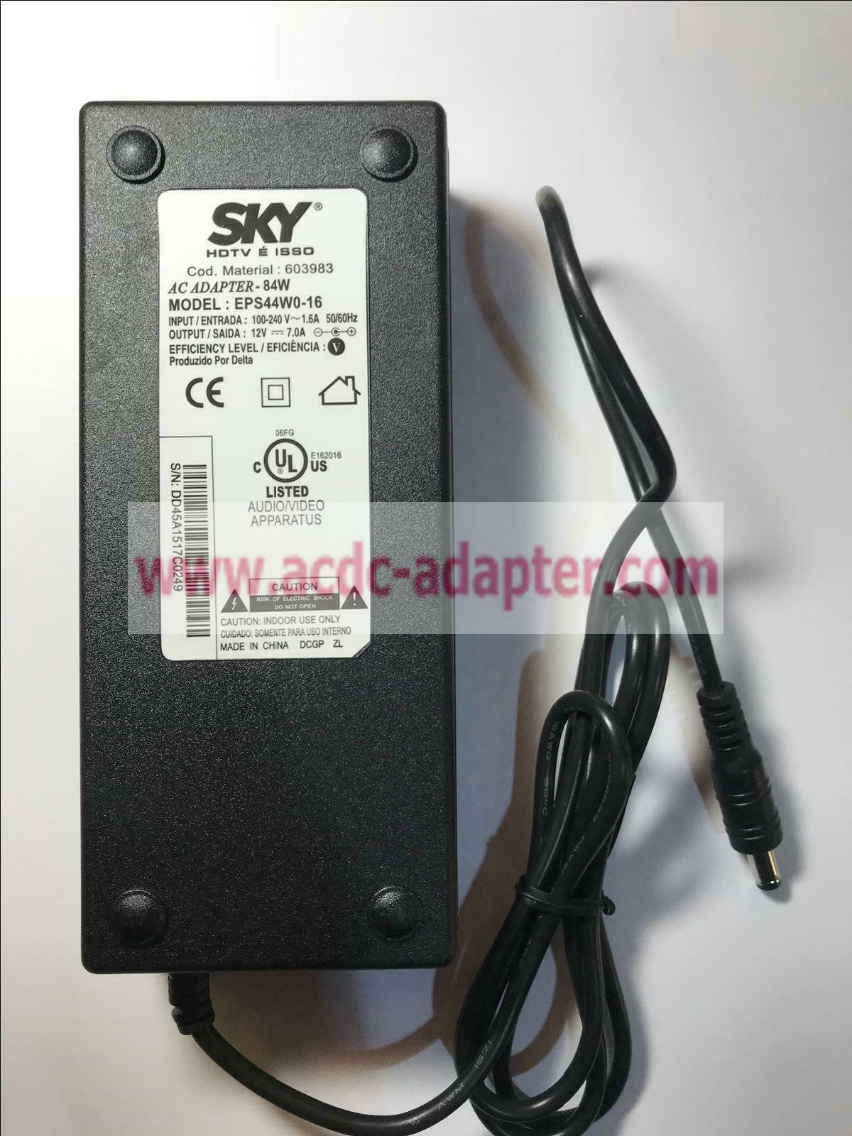 New SKY EPS44W0-16 603983 12V 7.0A AC ADAPTER POWER SUPPLY